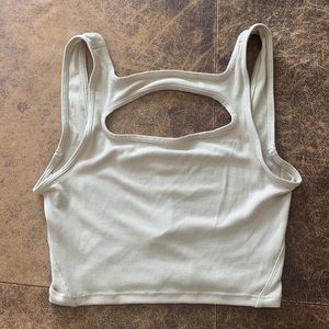 Lululemon LA Front Cut-Out Crop Tank Top - Trench